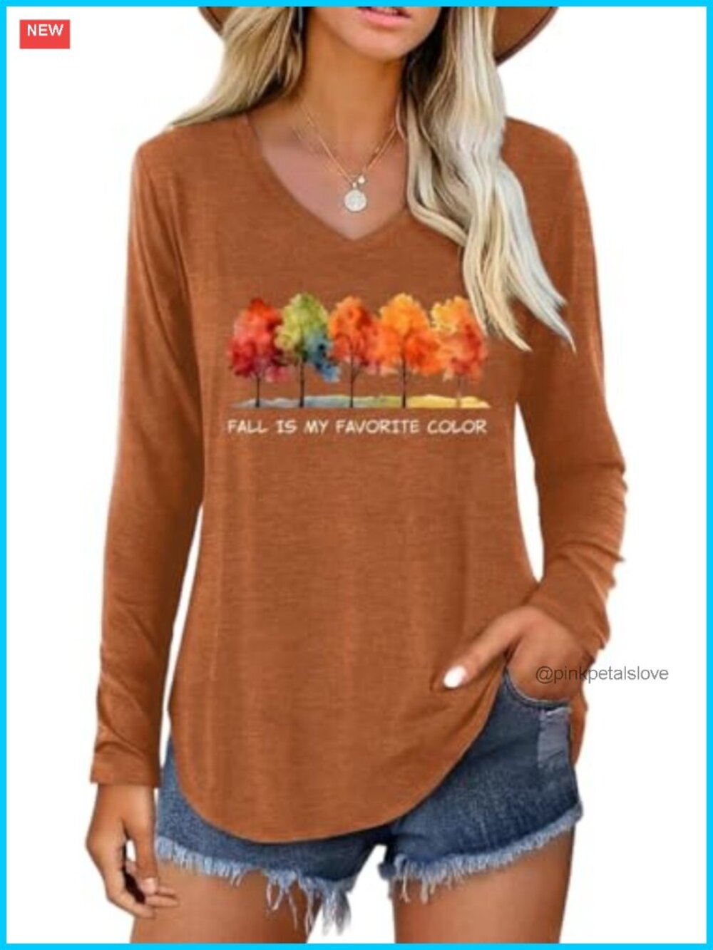 Womens Halloween Thanksgiving Christmas Graphic Long Sleeve V-Neck T-Shirt